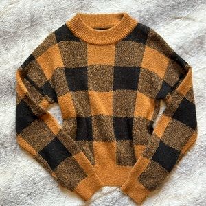 Vici plaid Sweater English factory Small EUC